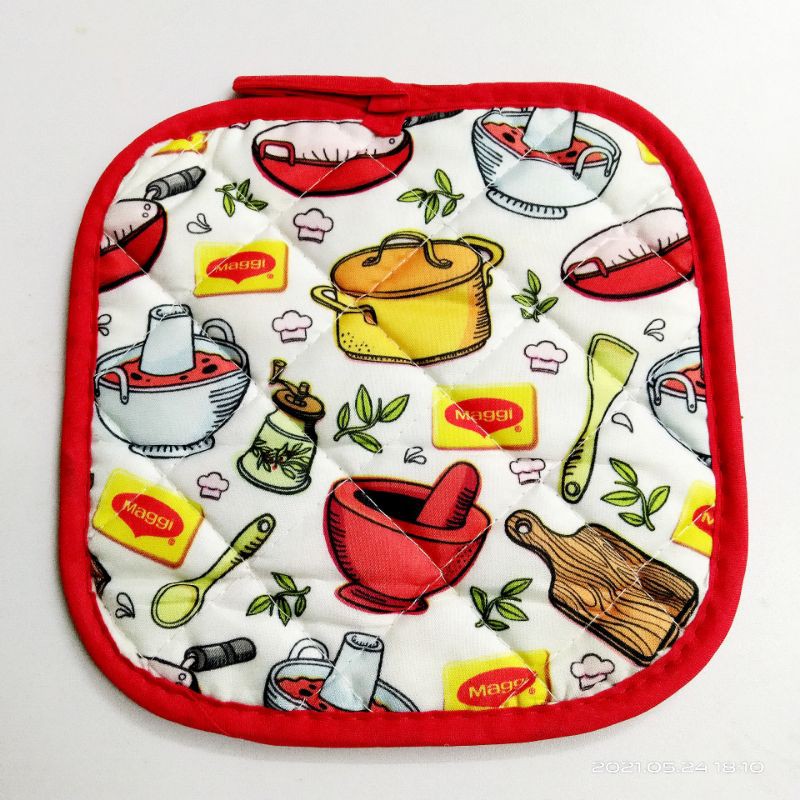 MAGGI POT HOLDER KITCHEN TOOLS DESIGN (18CM X 18CM) Shopee Malaysia