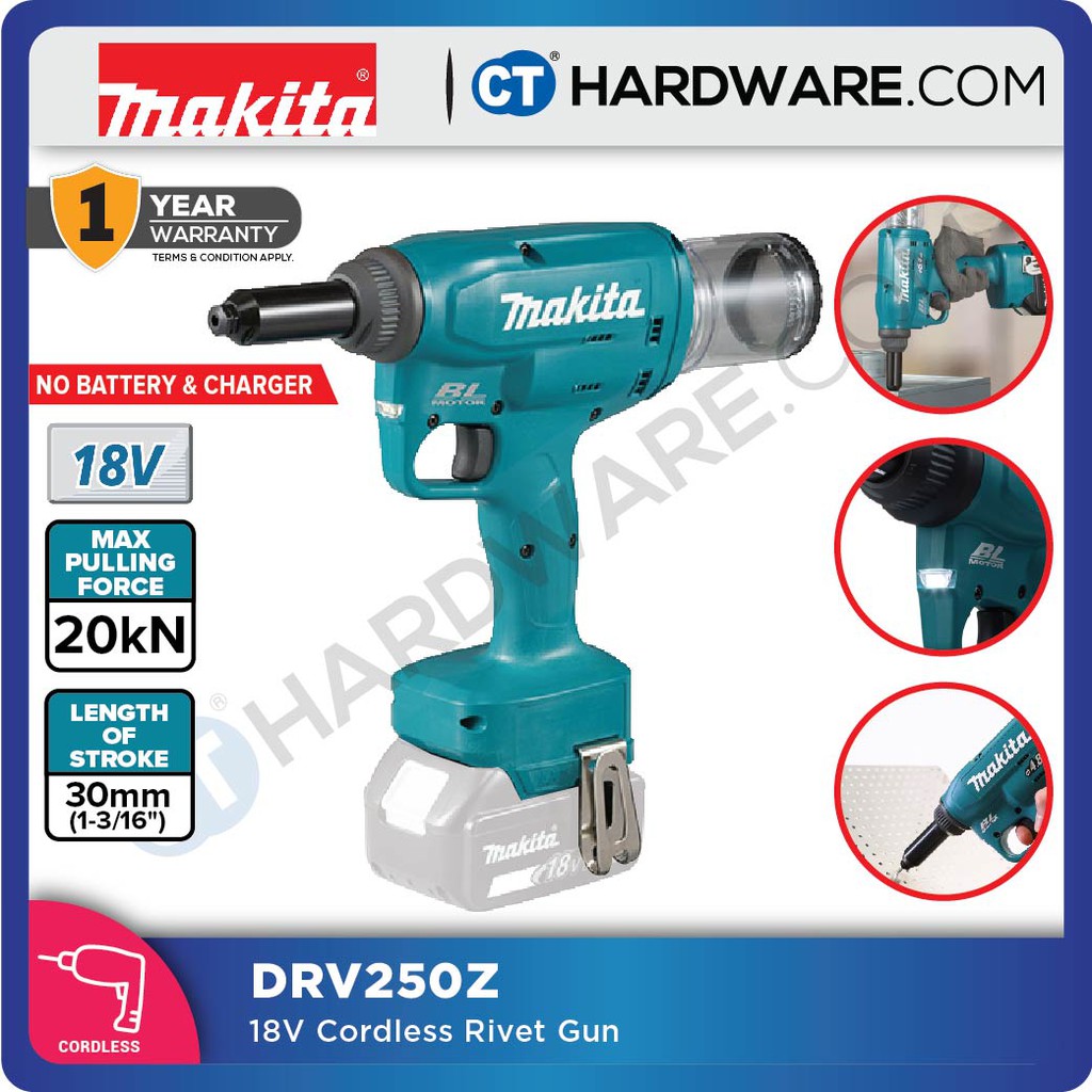 Battery rivet gun online makita