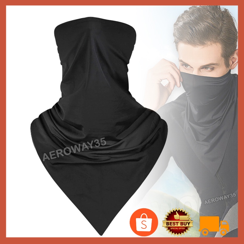 Cooling Neck Cover Half Face Scarf Triangle Style Mask Headwear Shield ...