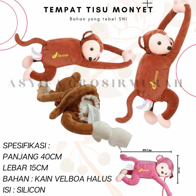 Tissue Box/SNI Monkey Tissue Holder (Car Tissue Holder Doll) | Shopee ...