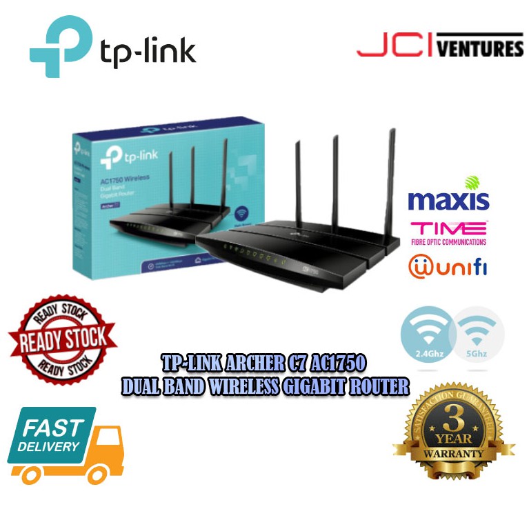 Tp-Link Archer C7 AC1750 Dual Band Wireless Gigabit Router | Shopee ...