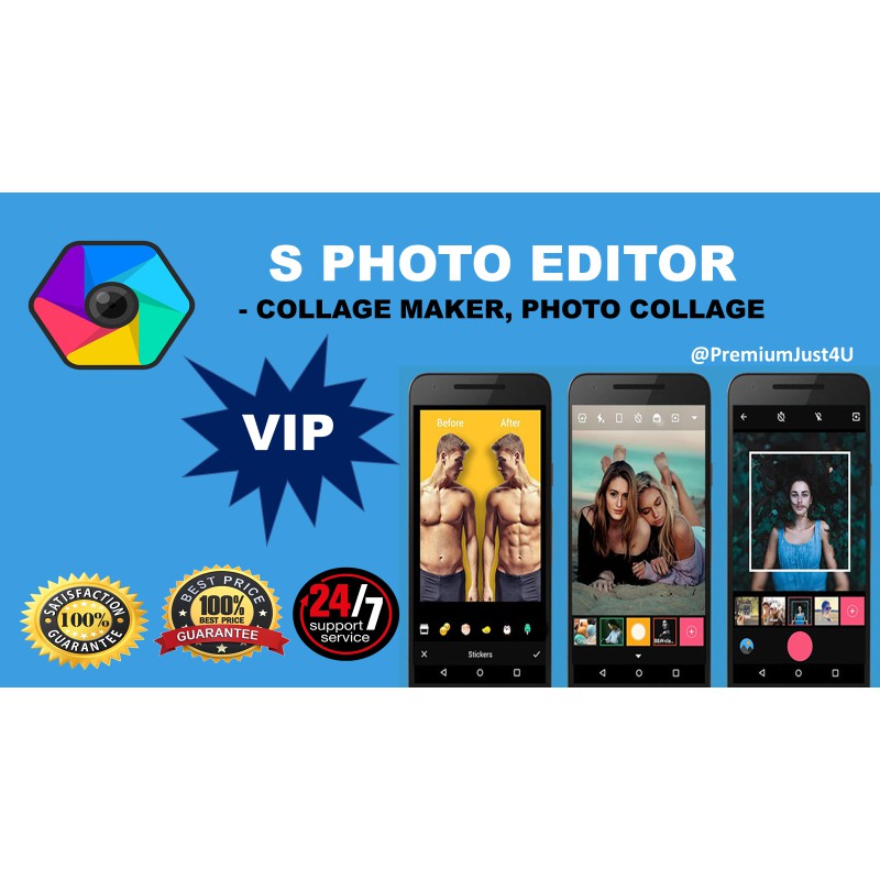 (Android) S Photo Editor Collage Maker, Photo Collage (VIP) Shopee