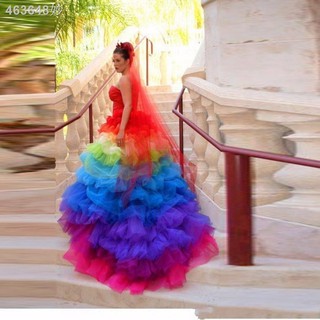 Rainbow dress for wedding sale