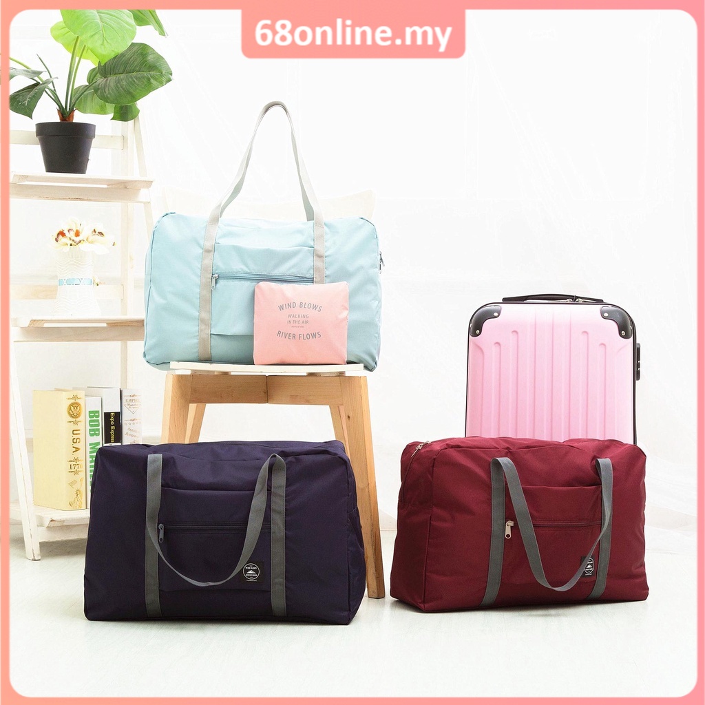 [Johor Seller] Foldable Travel Bag Travel Clothes Storage Waterproof