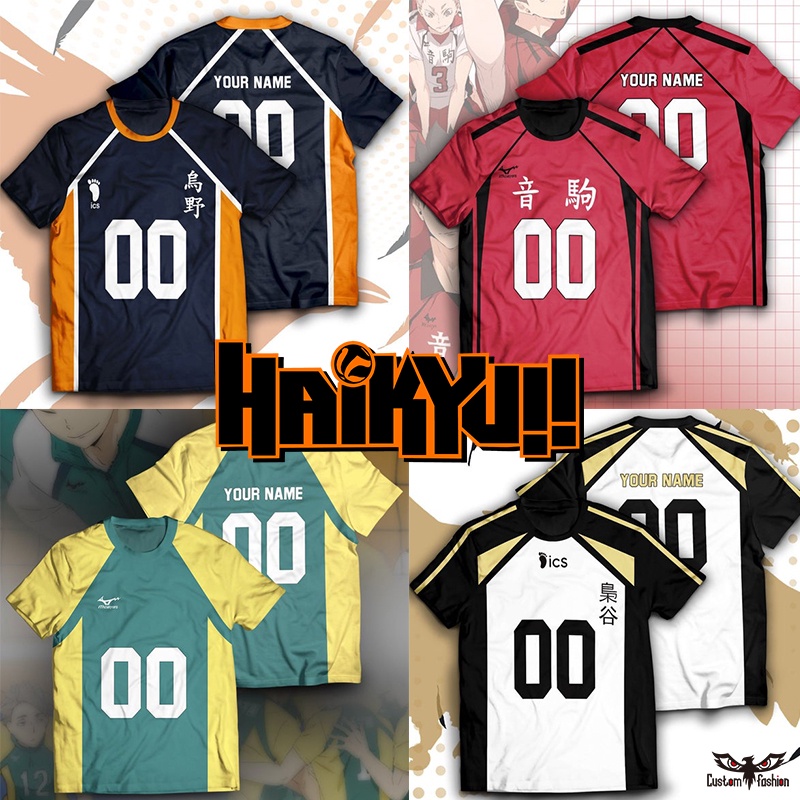 T-shirt Homme Anime Haikyuu!! Noir - Taille L, Occasion Très Bon état