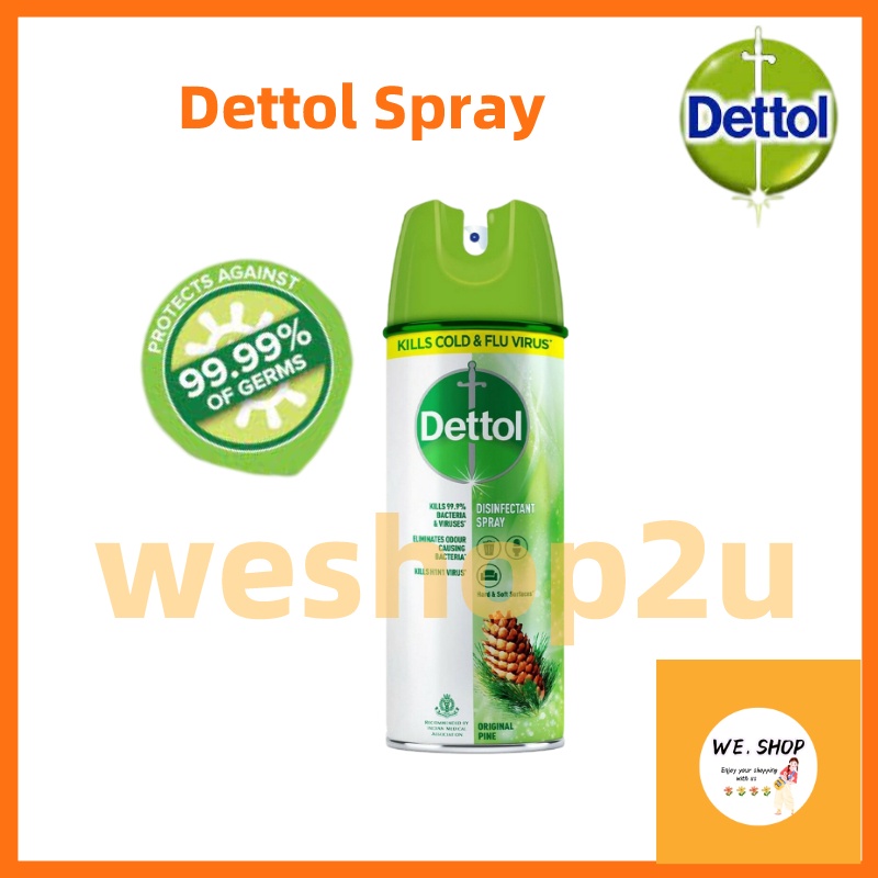 READY STOCK!!!Dettol Disinfectant Spray Kills 99.9 Cold & Flu Virus
