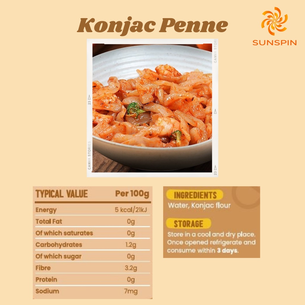 HALAL 250 gram Sunspin Konjac Rice Konjac Noodle Konjac Udon Konjac