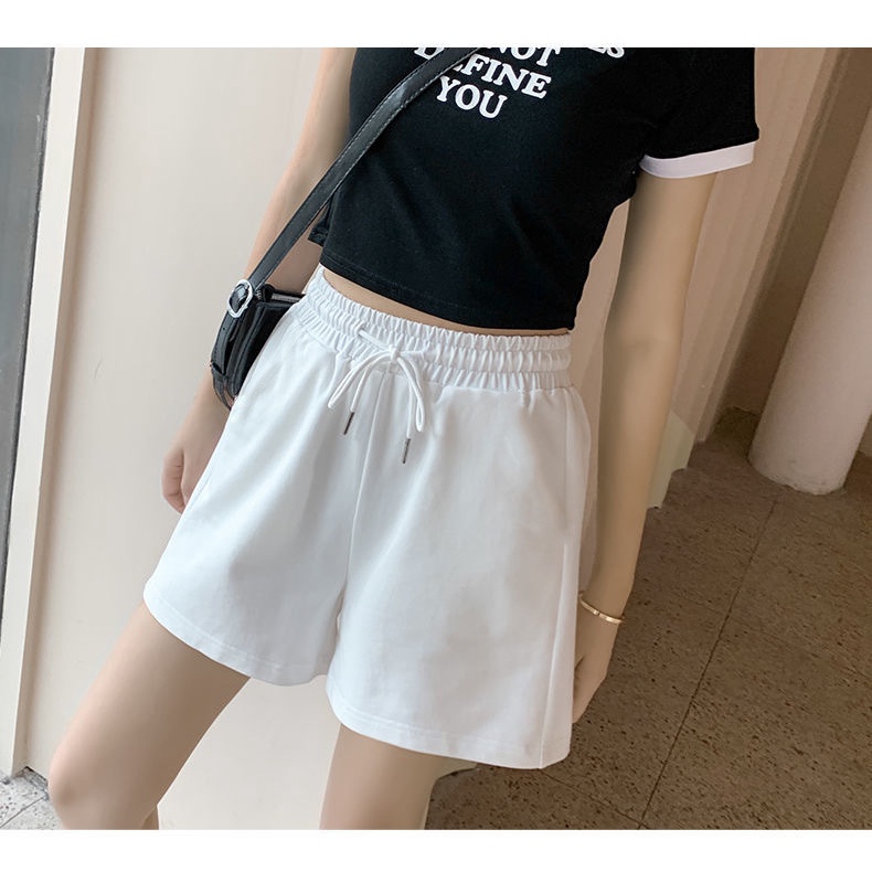 READY STOCK Women Shorts Seluar Pendek Draw String Waist Linen Material ...