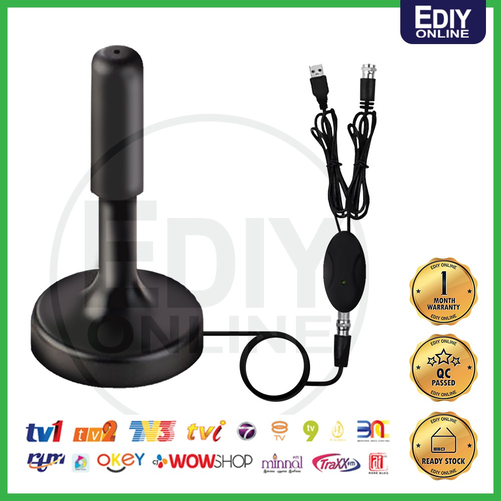 Digital HD TV Antenna With Magnetic Base - 10ft Cable For Local Channels 4K & 1080P