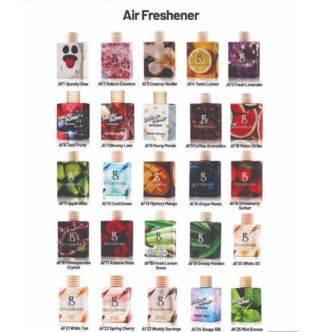 Sugarbomb Air Freshener Car Perfume Indoor Perfume Wardrobe