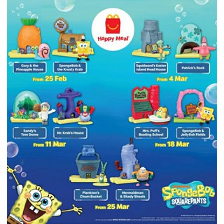 Spongebob happy meal store toys