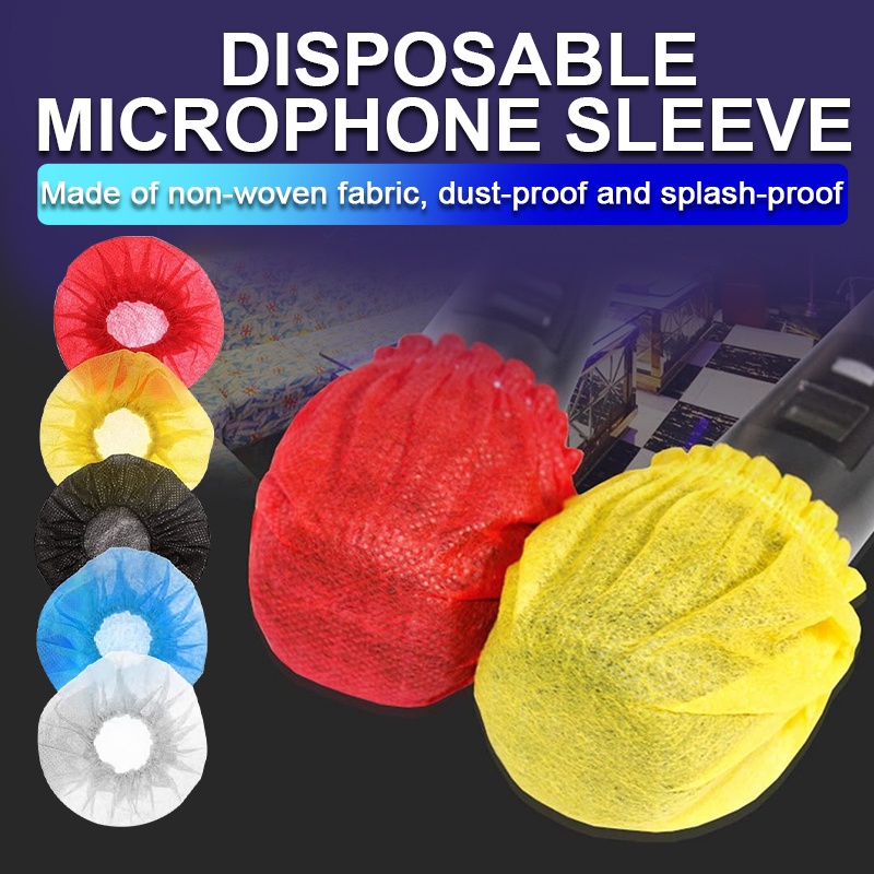 READY STOCK 200Pcs Disposable Microphone Cover,Handheld Microphone