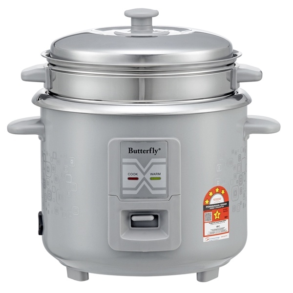 New Butterfly Stainless Steel SS Inner Pot Rice Cooker BRC SS150