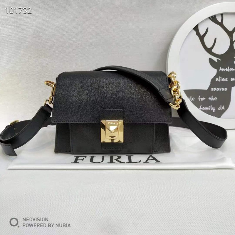 Furla B Diva Mini Shoulder Bag Black Shopee Malaysia