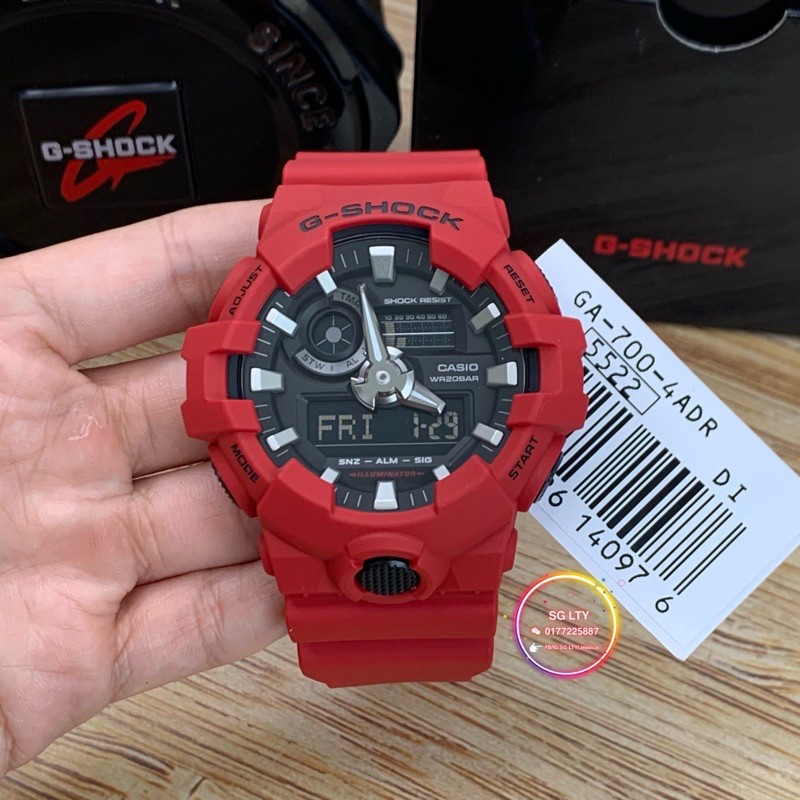 G shock ga700 red best sale