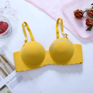 32 / 70b-38 / 85B Girl's One Piece Traceless Bra, Comfortable and  Breathable, No Steel Ring, 1 / 2 Half Cup Push Up and Gather Fashion Letter  One Piece Underwear