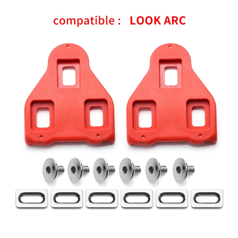 Wellgo Bicycle Pedals Lock Cleats Look RC5 RC7 Black/Red road bike