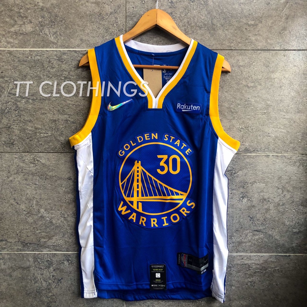 NBA Basketball Jersey Stephen Curry 30 BLUE Home Golden State Warriors