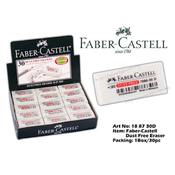 FABER CASTELL ERASER 7086 (30's) DUST FREE | Shopee Malaysia