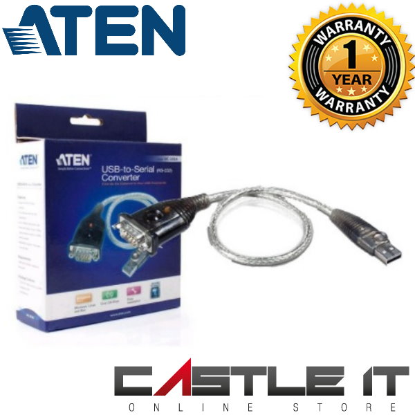 Aten Cable Converter USB to RS232 RS-232 UC232A UC232 Serial Port Adapter 35CM Shopee Malaysia