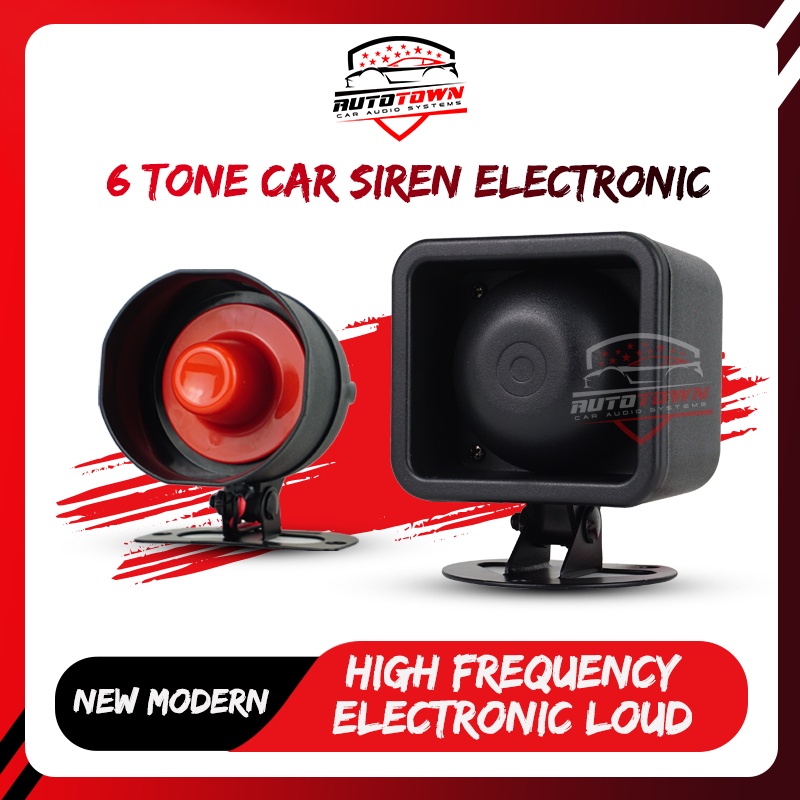 High Frequency Electronic Loud Siren 6 Tone 12V 15W (CAR ALARM SIREN