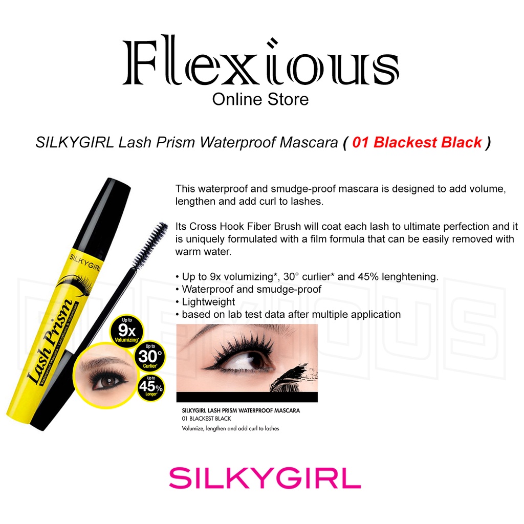 *SILKYGIRL* Cosmetic Lash Prism Waterproof Mascara ( 01 Blackest Black