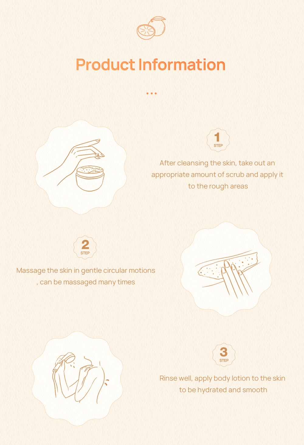 LANBENA Vitamin C Body Scrub Cream /Whitening Bath Cleanser /Exfoliating Moisturizer /Brighten