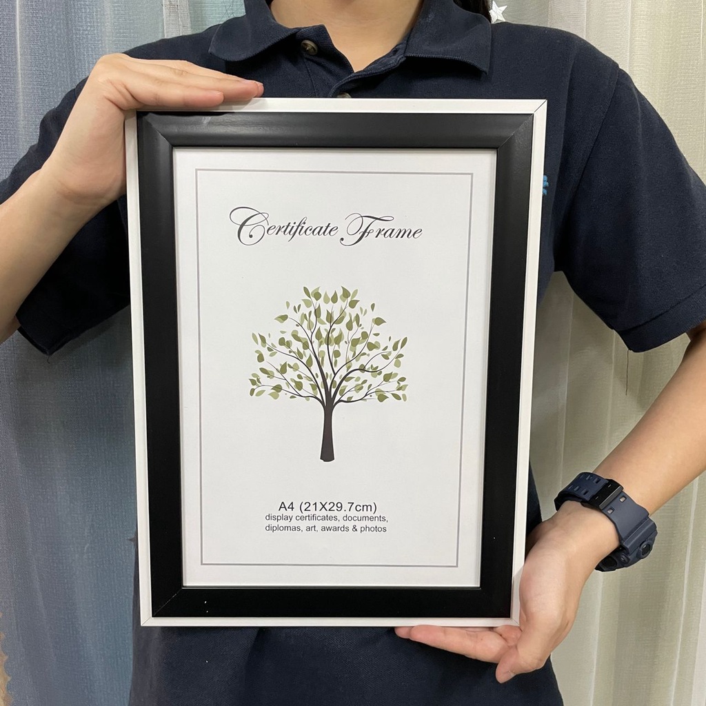 VCR A4 Certificate Document Photo Deco Frame Wood Texture Gift Display ...