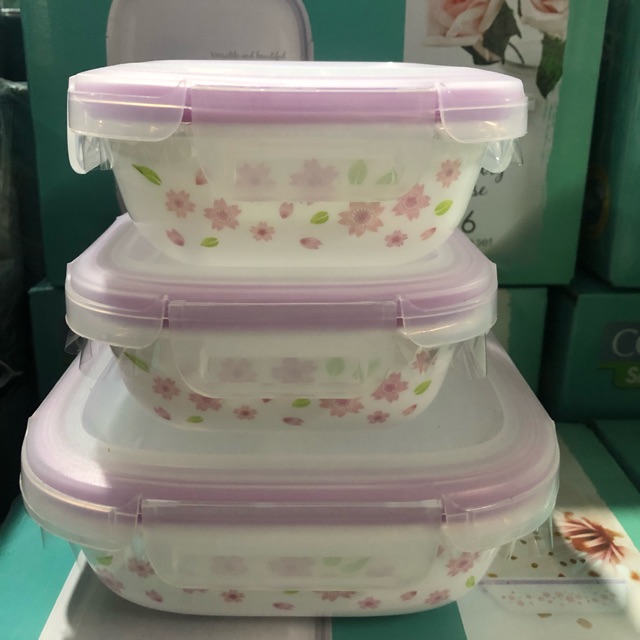 Corelle Snapware 6pcs (3 serveware + 3 lids) | Shopee Malaysia