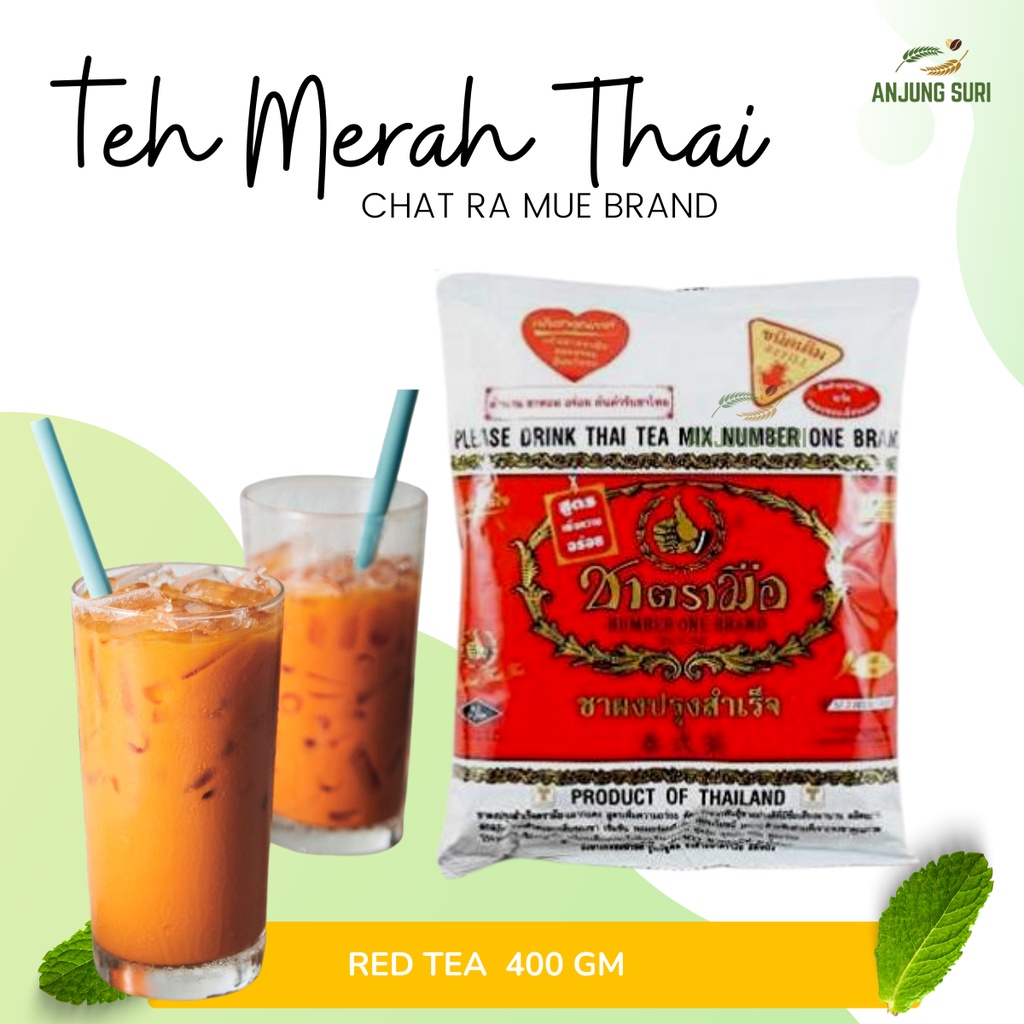 Thai Milk Green Tea Thai tea Mix Chat Ra Mue Brand Cha Dra Muer Teh Hijau Thai Pekat