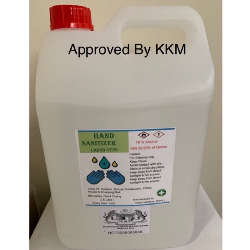 Hand Sanitizer Liquid 5 Liter with 75 Alcohol Shopee Malaysia