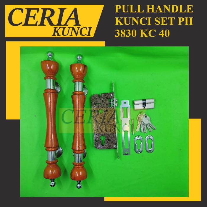 Pull HANDLE Door SET THIAGO TEAK/PULL HANDLE Lock SET PH3830KC/DOUBLE