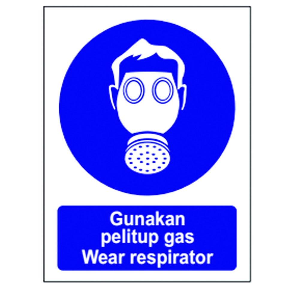 Gunakan pelitup gas, safety sign, wear respirator | Shopee Malaysia