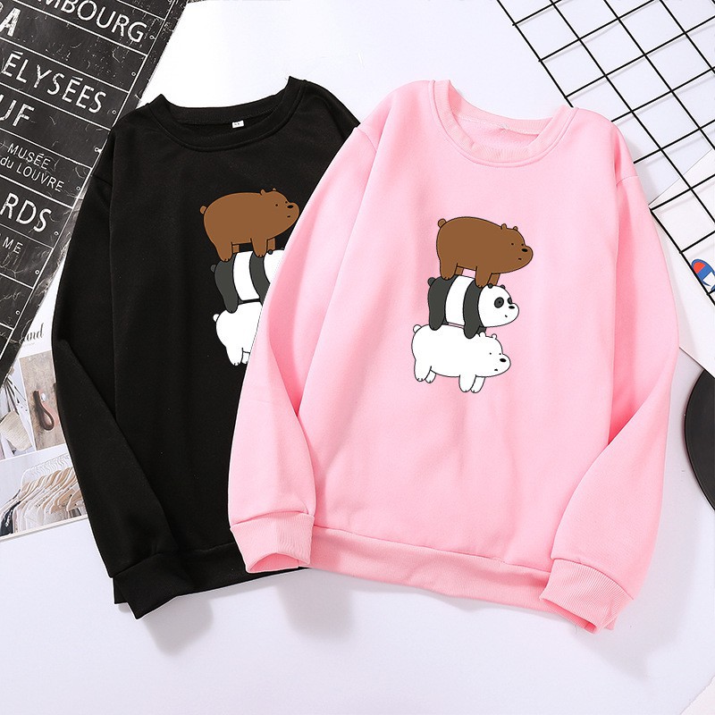 READY STOCK WE BEAR BEARS Blouse Women s Baju Hoodie Travel Lady Perempuan Wanita Shopee Malaysia