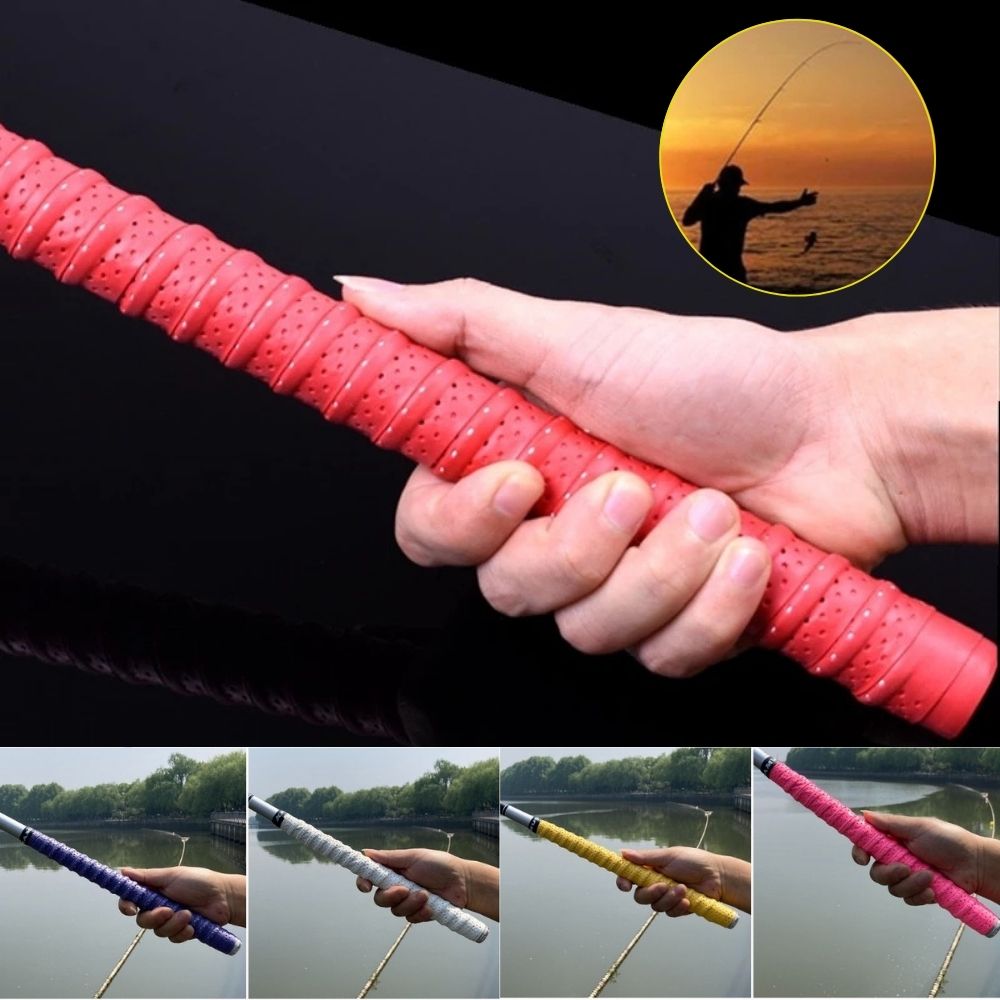 1Pcs Fishing Rod Grip Tape Fishing Pole Sweat Band Grip Tape Anti-skid  Overgrip Absorbent Grip