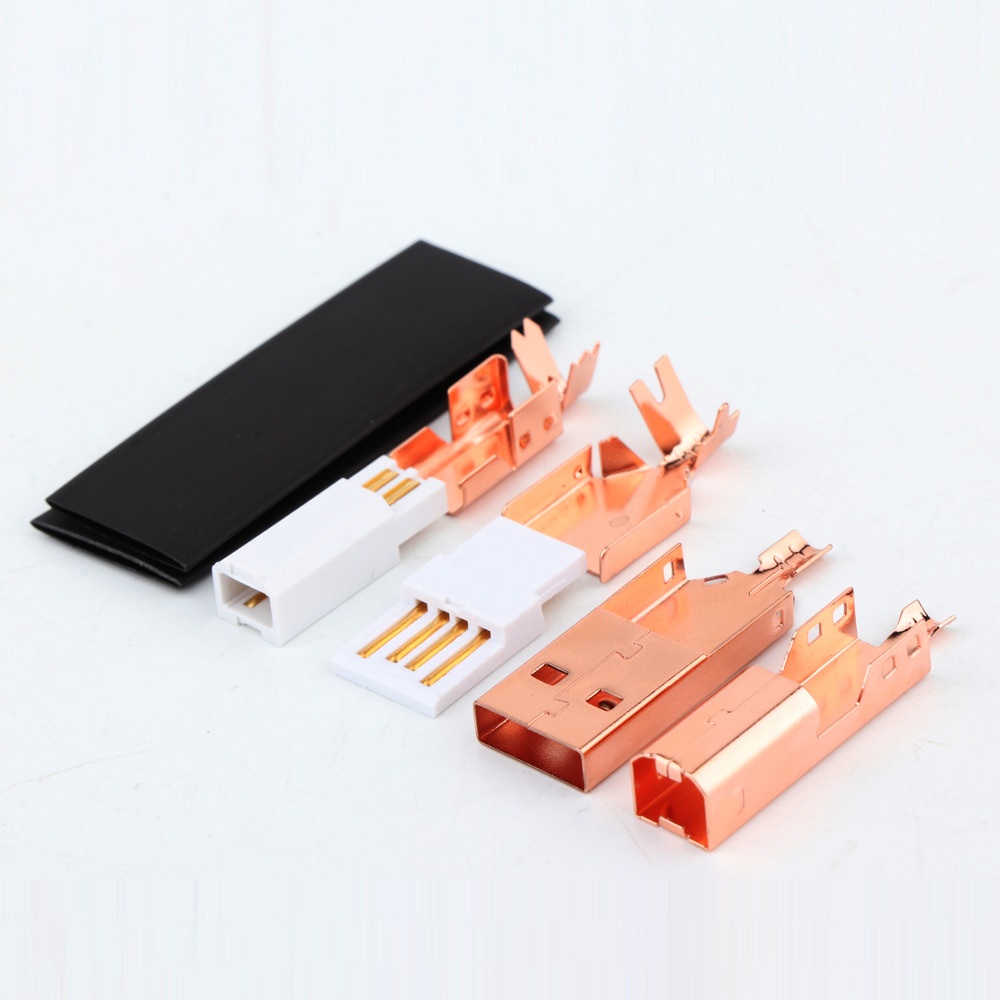 Hot Sale Hi-End Gold/Rose Plated USB connector USB A+USB B Type A-B ...
