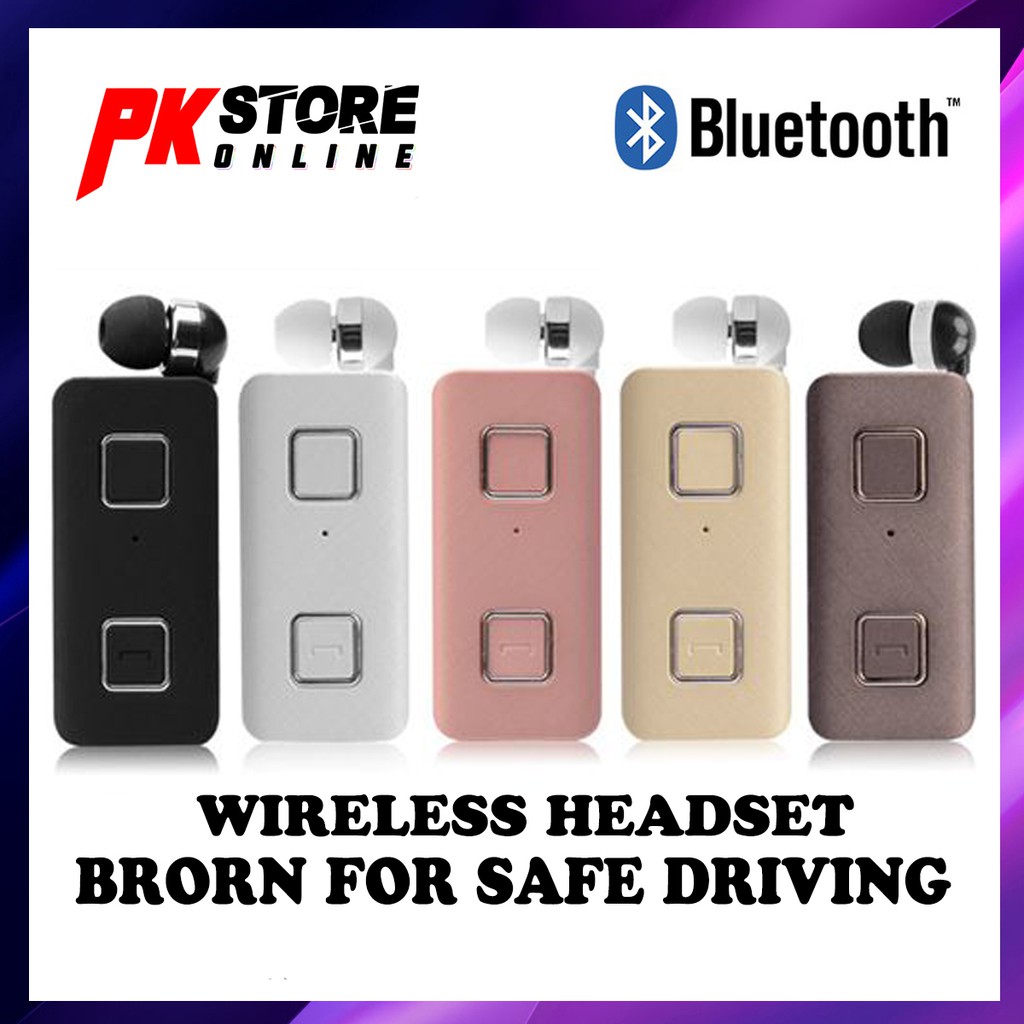 K35 WIRELESS BLUETOOTH CSR V4.0 DSP HEADSET VIBRATING ALERT WEAR CLIP HANDS FREE HEADPHONES