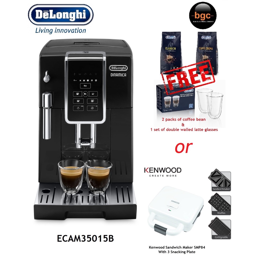 Offer Delonghi DINAMICA ECAM35015B Coffee Machine ecam350.15.b With Gift