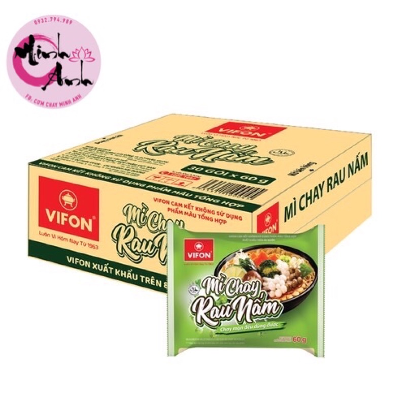 Vifon Vegetarian Noodles Mushroom Vegetable 65g (Box Of 30 Packs ...