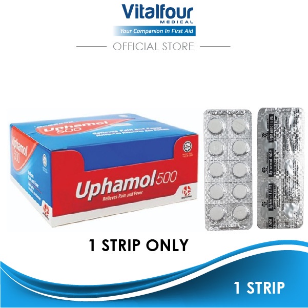 Uphamol/Paracil 500mg ( Paracetamol ) 10'Tablets/Strip (Exp: 1/2025 ...