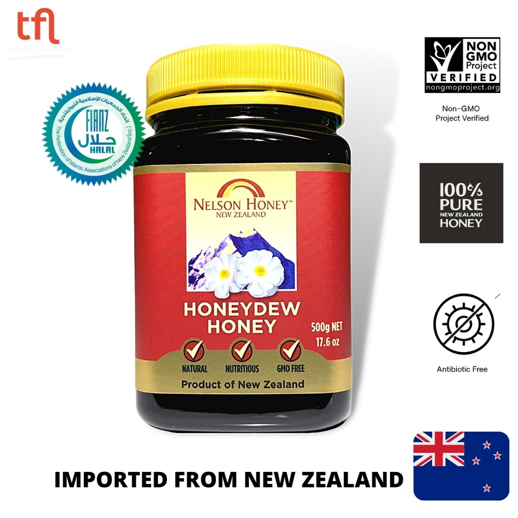 Nelson Honey New Zealand Honey Dew Honey 250g or 500g (with