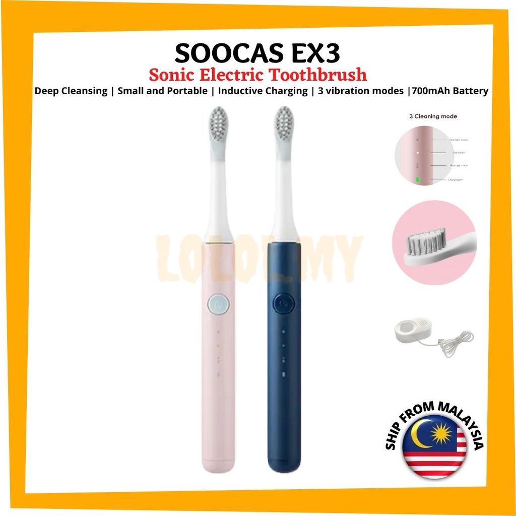 Soocas EX3 Rechargeable Electric Toothbrush 小米电动牙刷 | Shopee Malaysia