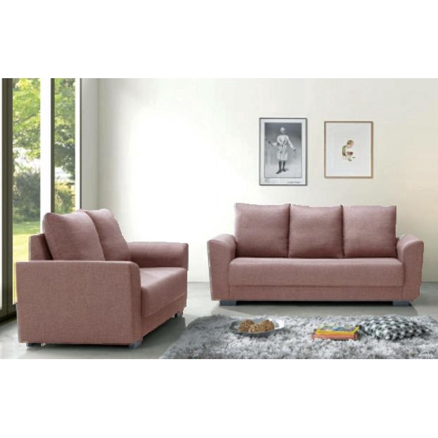 [READY STOCK] FOREVER 2 + 3Seater Fabric Sofa (Grey / Brown) Shopee