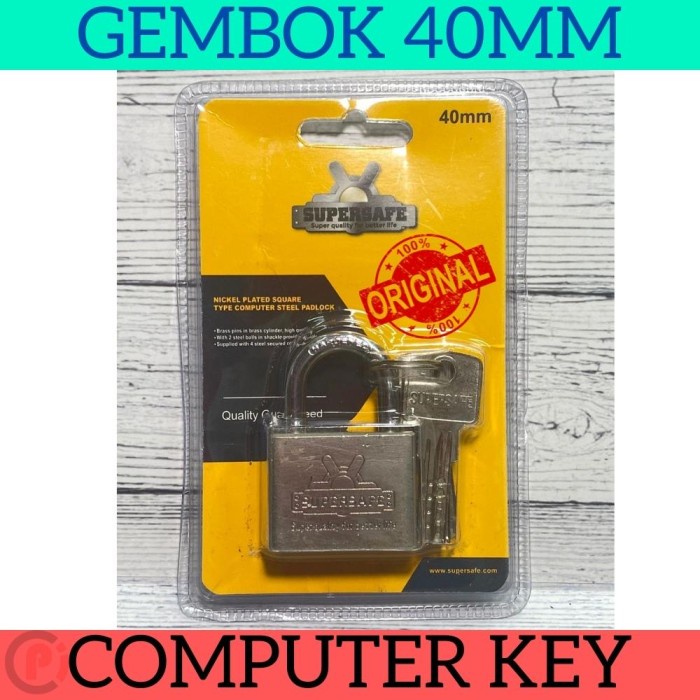 Supersafe Computer Lock Turnstile Padlock 40mm Short Neck | Shopee Malaysia