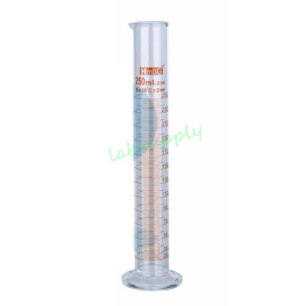 Measuring Cylinder 250ml Glass Round Based Silinder Penyukat Shopee Malaysia 4181