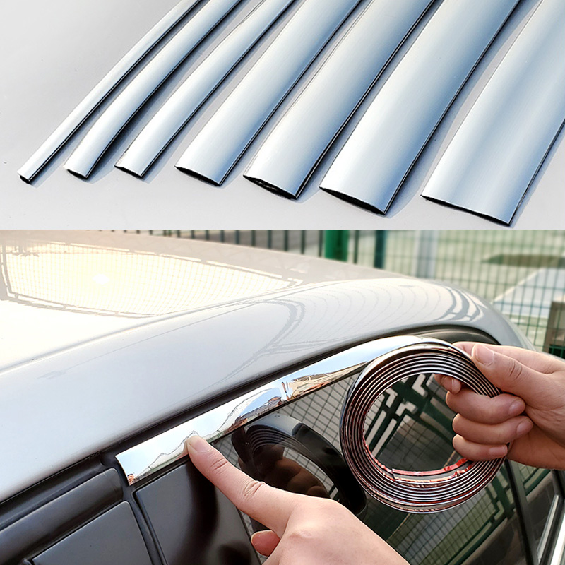 thumbnail image 2 of Astarturning 8mm X 3m Chrome U-Shaped Molding Trim – Car Door & Edge Protector 2 of 5