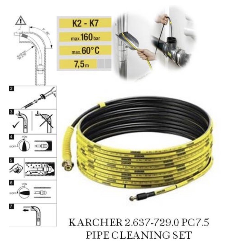 Perfect Gallantry Woods Karcher Pc7.5 pipe cleaning set 2.637-729.0 | Shopee Malaysia
