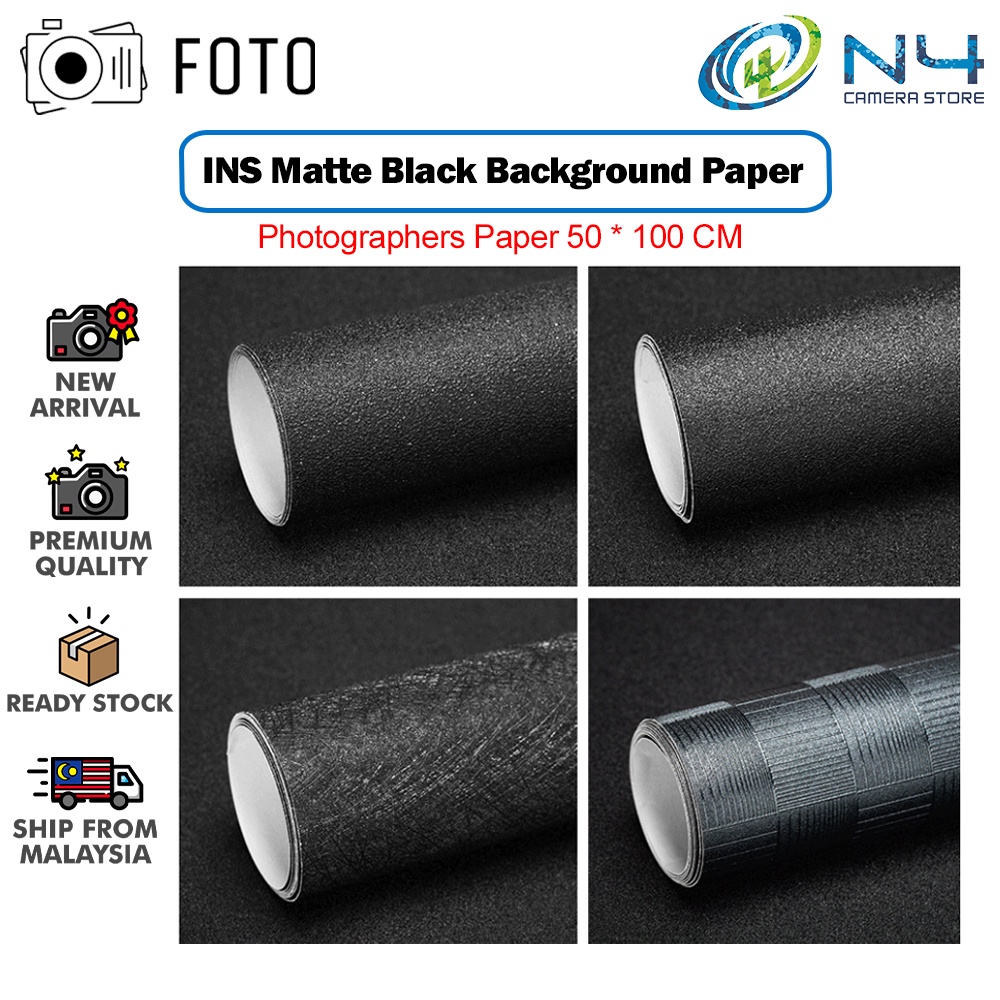 FOTO Photo Studio Black Matte Back Drops Background Product Photography ...