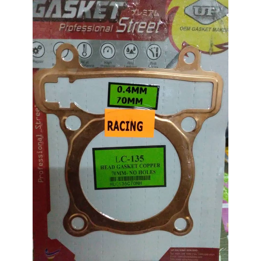 HEAD GASKET YAMAHA LC135 CPA 70MM 0.4MM NO HOLE BRAND UP Shopee Malaysia