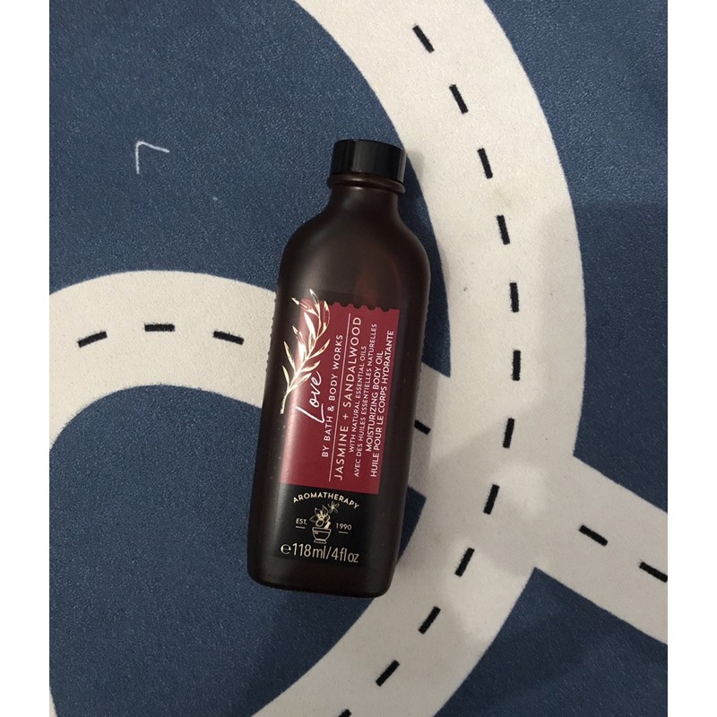 (ORIGINAL) USED Body Oil AT Love Jasmin + Sandalwood BATH & BODY WORKS